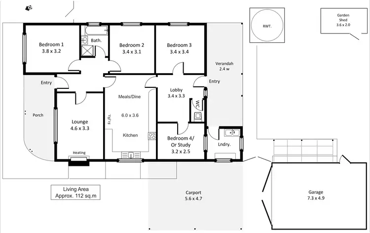 Floorplan of Homely house listing, 30 Pauline Street, Paringa SA 5340