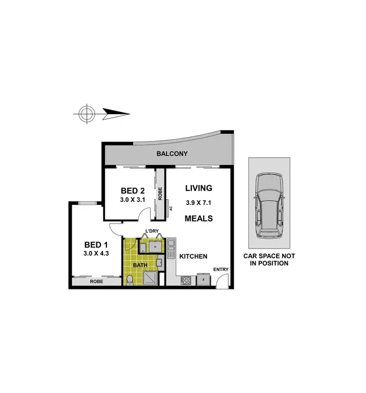 Floorplan of Homely apartment listing, 110/17 Robbs Parade, Northcote VIC 3070