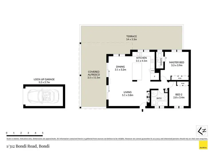 Floorplan of Homely apartment listing, 1/312 Bondi Road, Bondi NSW 2026