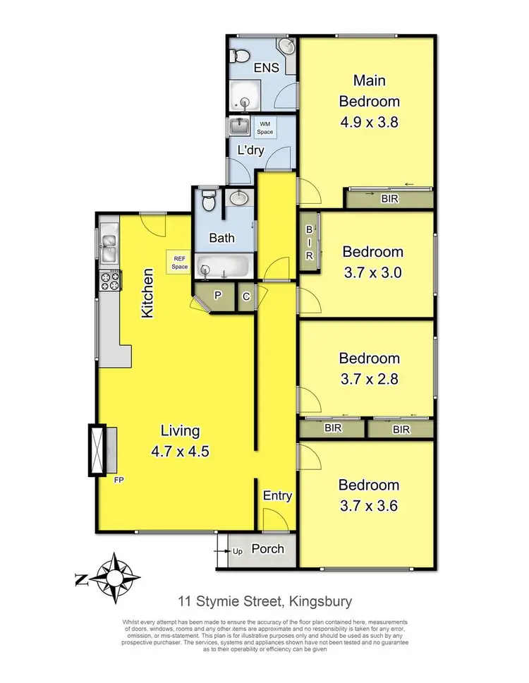 Floorplan of Homely house listing, 11 Stymie Street, Kingsbury VIC 3083