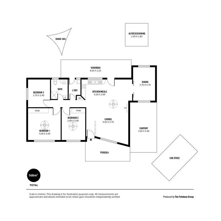 Floorplan of Homely house listing, 3 Bosville Grove, Campbelltown SA 5074