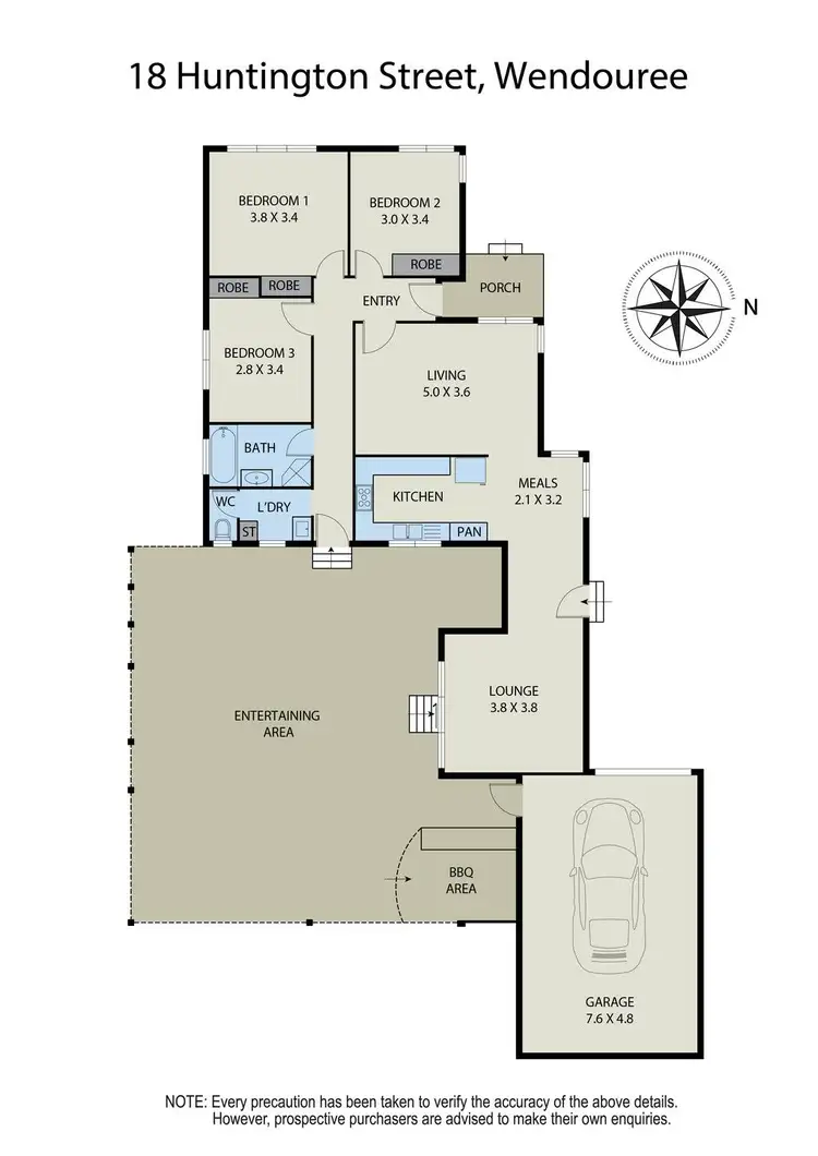 Floorplan of Homely house listing, 18 Huntington Street, Wendouree VIC 3355