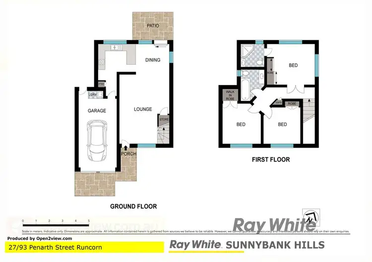 Floorplan of Homely townhouse listing, 27/93 Penarth Street, Runcorn QLD 4113