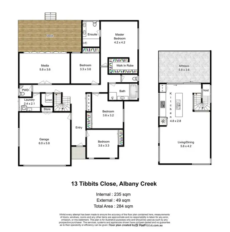 Floorplan of Homely house listing, 13 Tibbits Close, Albany Creek QLD 4035