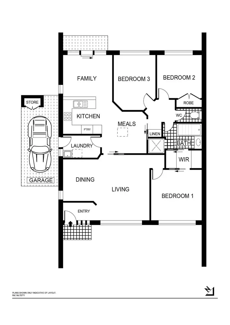 Floorplan of Homely townhouse listing, 7 De Gillern Place, Macquarie ACT 2614