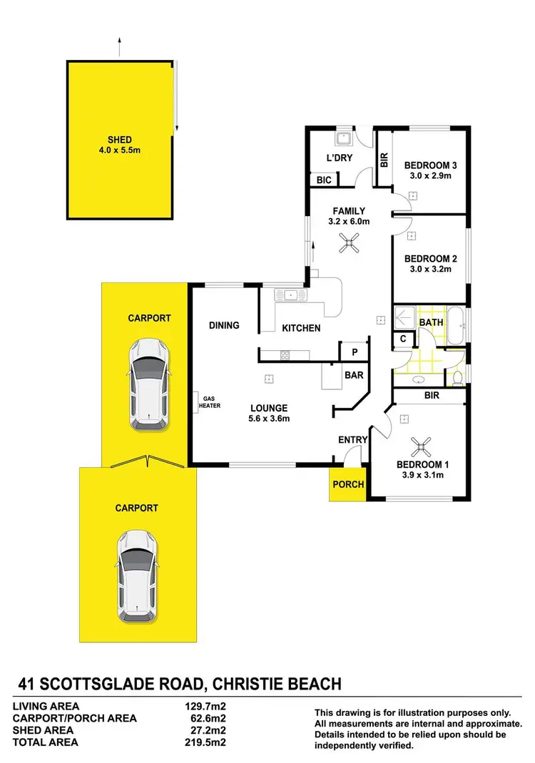 Floorplan of Homely house listing, 41 Scottsglade Road, Christie Downs SA 5164