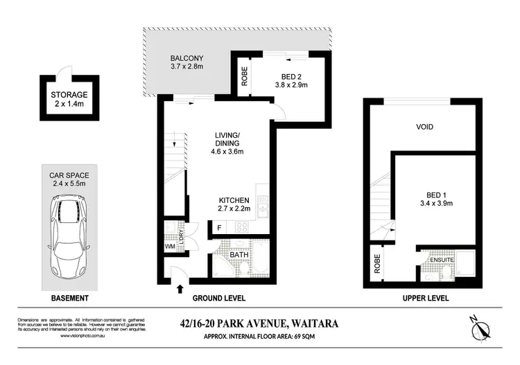 Floorplan of Homely unit listing, 42/16-20 Park Avenue, Waitara NSW 2077
