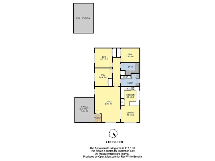 Floorplan of Homely house listing, 4 Rose Court, Benalla VIC 3672