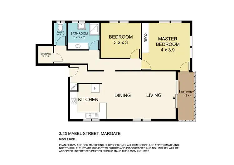 Floorplan of Homely unit listing, 3/23 Mabel Street, Margate QLD 4019