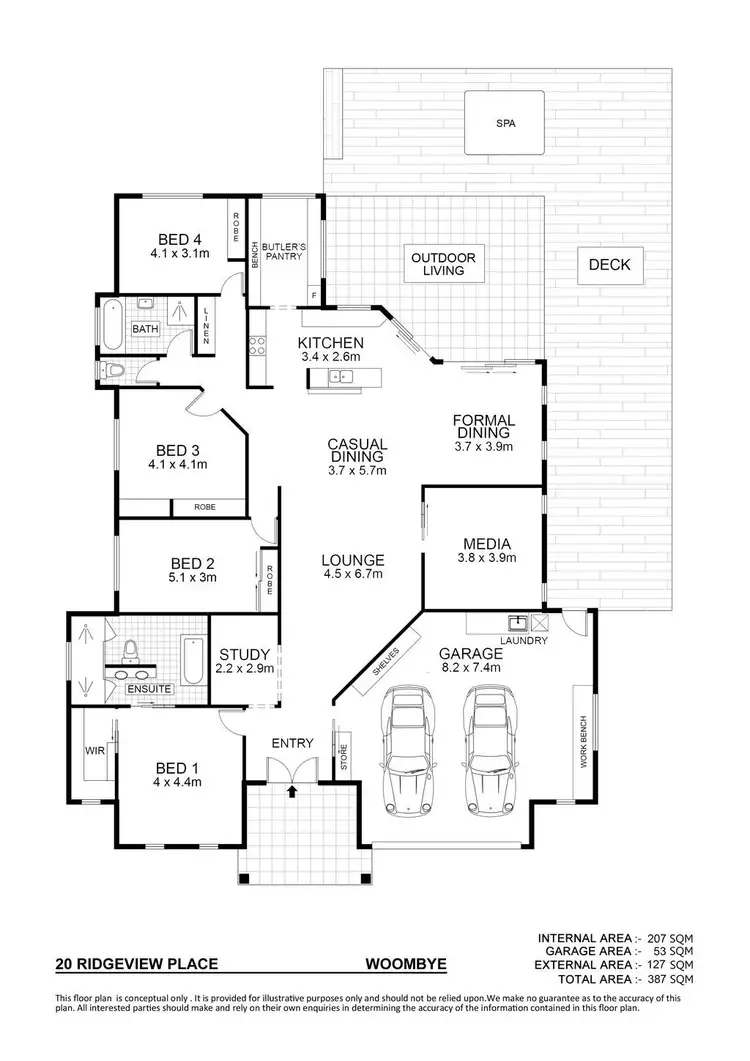 Floorplan of Homely house listing, 20 Ridgeview Place, Woombye QLD 4559