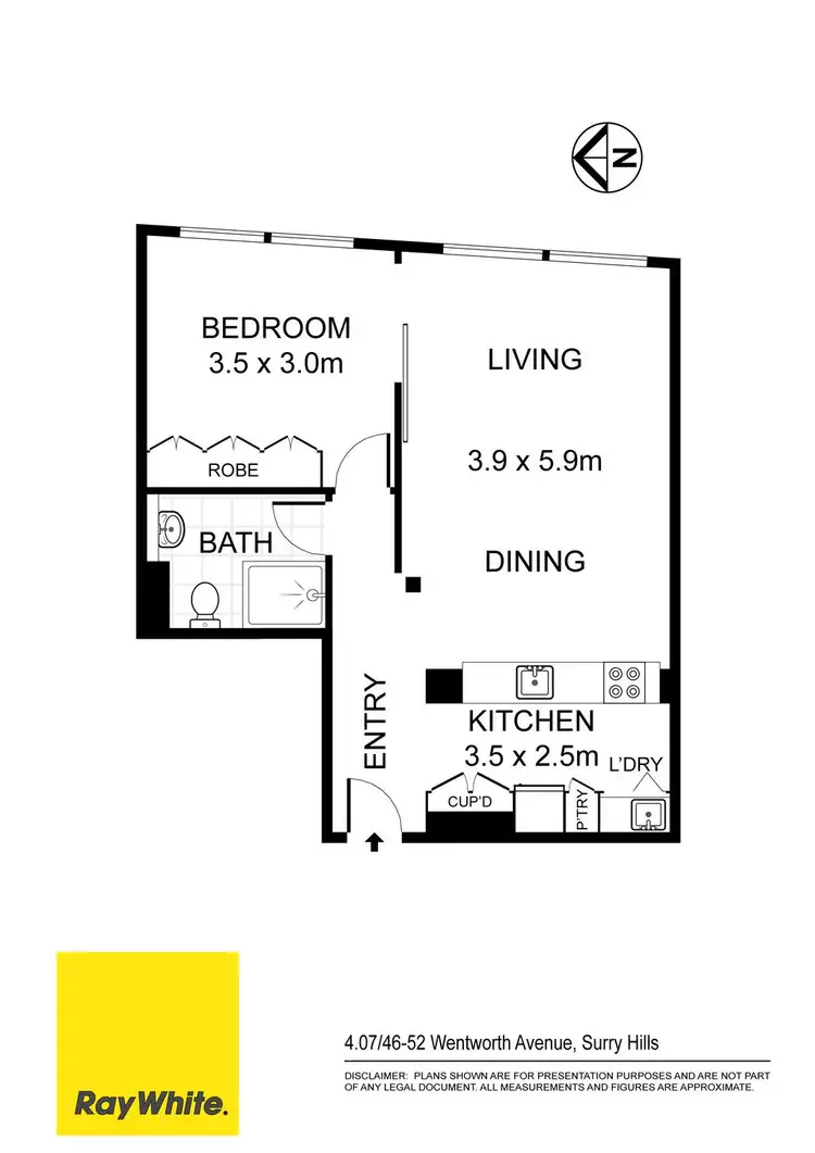 Floorplan of Homely apartment listing, 4.07/46-52 Wentworth Avenue, Surry Hills NSW 2010