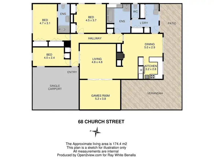Floorplan of Homely house listing, 68 Church Street, Benalla VIC 3672