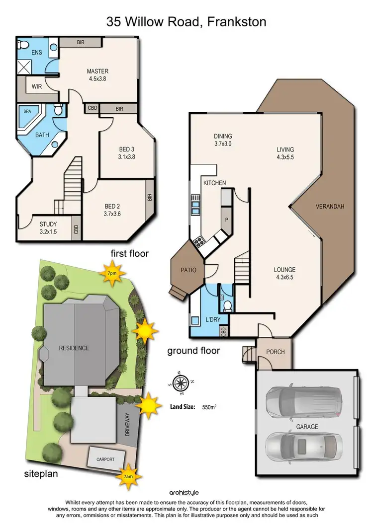Floorplan of Homely house listing, 35 Willow Road, Frankston VIC 3199