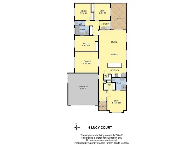 Floorplan of Homely house listing, 4 Lucy Court, Benalla VIC 3672