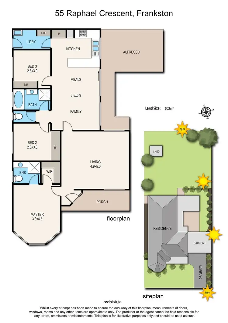 Floorplan of Homely house listing, 55 Raphael Crescent, Frankston VIC 3199