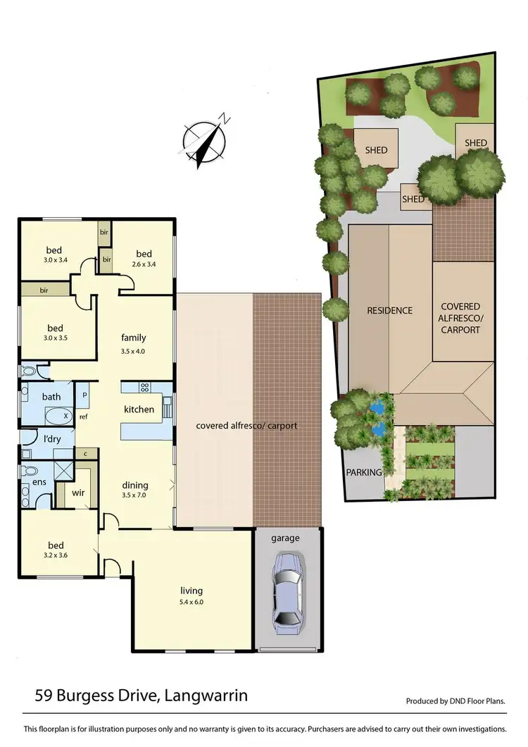 Floorplan of Homely house listing, 59 Burgess Drive, Langwarrin VIC 3910