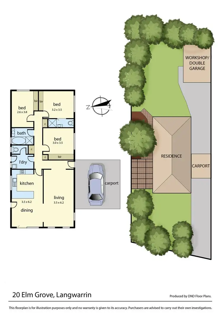 Floorplan of Homely house listing, 20 Elm Grove, Langwarrin VIC 3910