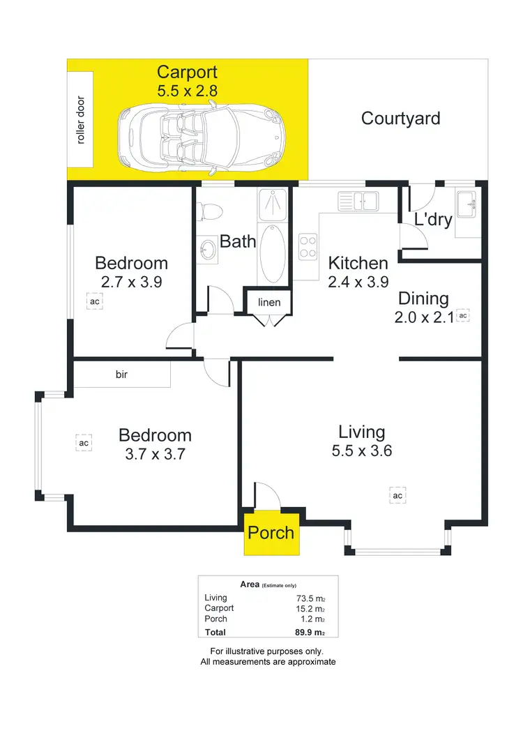 Floorplan of Homely unit listing, 1/54 Smith-Dorrien Street, Mitcham SA 5062