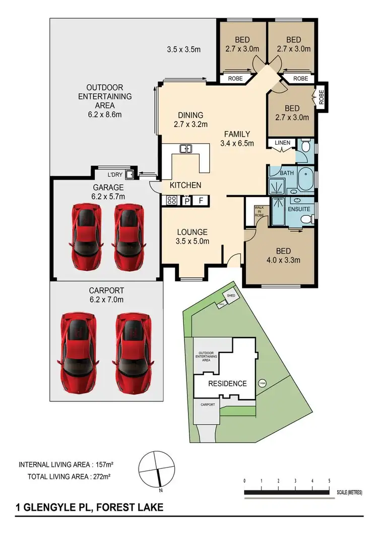 Floorplan of Homely house listing, 1 Glengyle Place, Forest Lake QLD 4078