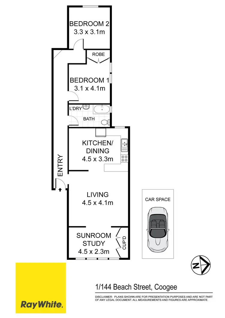 Floorplan of Homely apartment listing, 1/144 Beach Street, Coogee NSW 2034