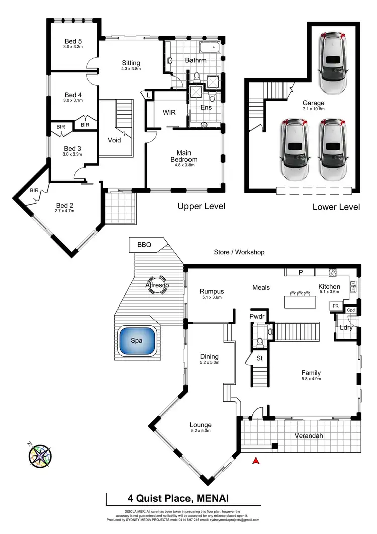 Floorplan of Homely house listing, 4 Quist Place, Menai NSW 2234