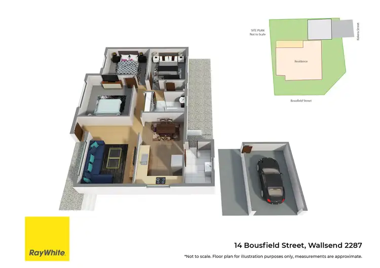 Floorplan of Homely house listing, 14 Bousfield Street, Wallsend NSW 2287