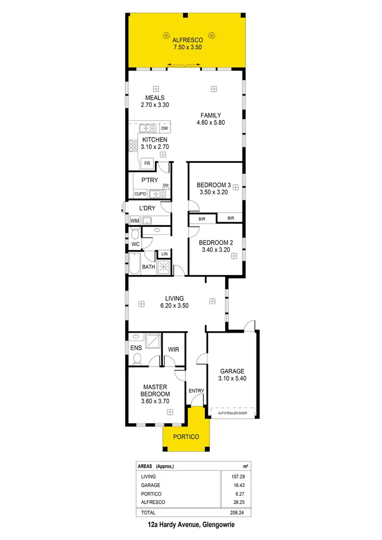 Floorplan of Homely house listing, 12A Hardy Avenue, Glengowrie SA 5044