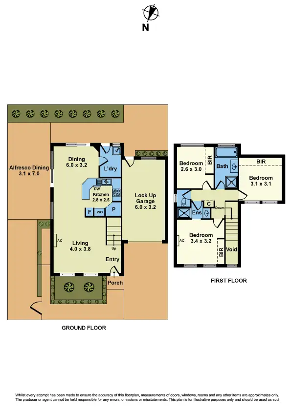 Floorplan of Homely townhouse listing, 1C Almond Avenue, Brooklyn VIC 3012