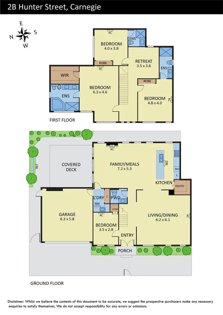 Floorplan of Homely townhouse listing, 2B Hunter Street, Carnegie VIC 3163