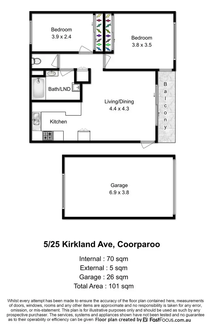Floorplan of Homely unit listing, 5/25 Kirkland Avenue, Coorparoo QLD 4151