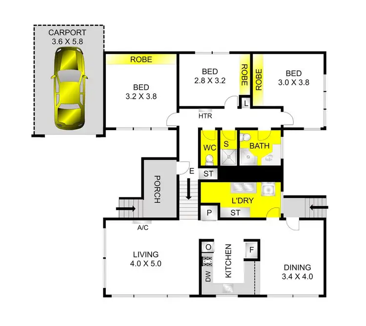 Floorplan of Homely house listing, 24 Cheryl Crescent, Belmont VIC 3216
