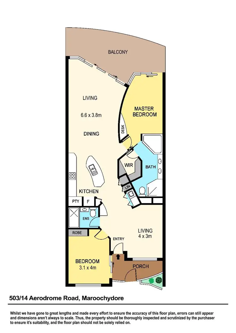 Floorplan of Homely unit listing, 503/14 Aerodrome Road, Maroochydore QLD 4558