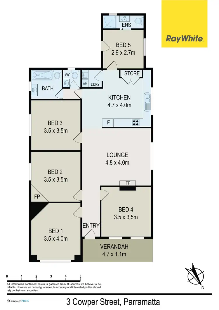 Floorplan of Homely house listing, 3 Cowper Street, Parramatta NSW 2150
