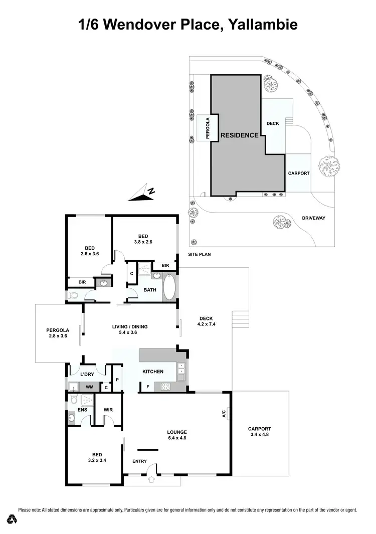 Floorplan of Homely unit listing, 1/6 Wendover Place, Yallambie VIC 3085