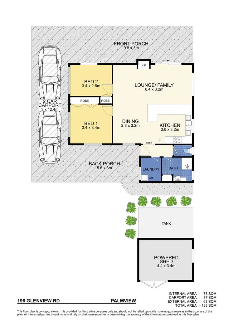Floorplan of Homely house listing, 196 Glenview Road, Palmview QLD 4553