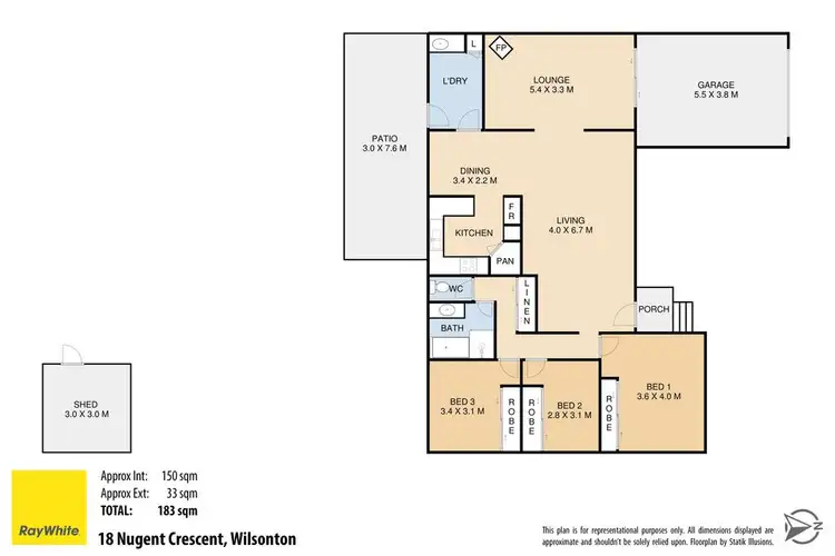Floorplan of Homely house listing, 18 Nugent Crescent, Wilsonton QLD 4350