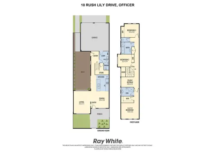 Floorplan of Homely townhouse listing, 10 Rush Lily Drive, Officer VIC 3809