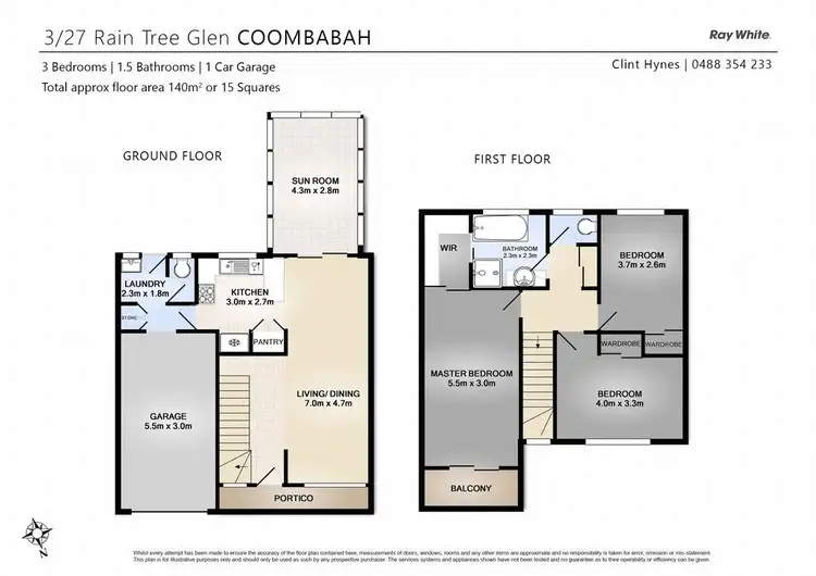 Floorplan of Homely townhouse listing, 3/27 Rain Tree Glen, Coombabah QLD 4216