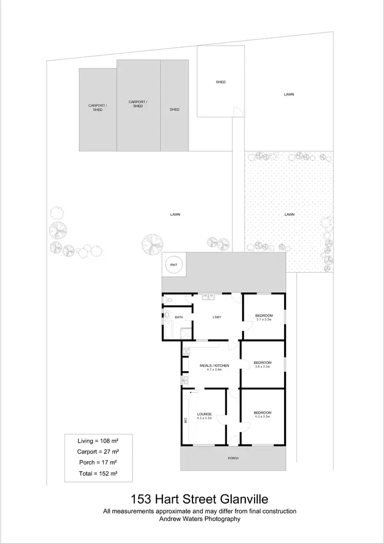Floorplan of Homely house listing, 153 Hart Street, Glanville SA 5015