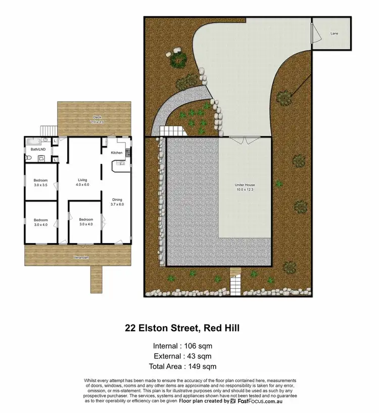 Floorplan of Homely house listing, 22 Elston Street, Red Hill QLD 4059