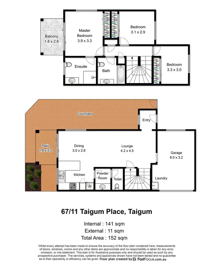 Floorplan of Homely townhouse listing, 67/11 Taigum Place, Taigum QLD 4018
