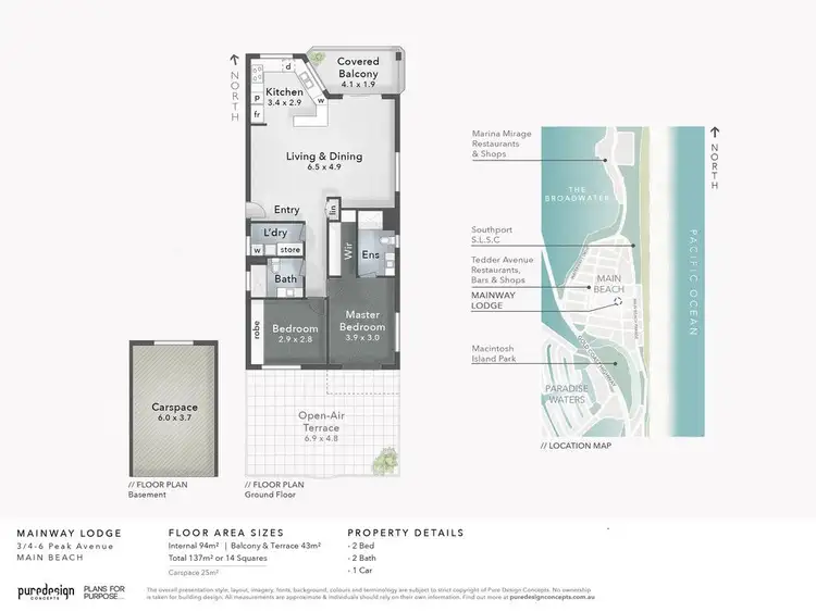 Floorplan of Homely apartment listing, 3/4-6 Peak Avenue, Main Beach QLD 4217