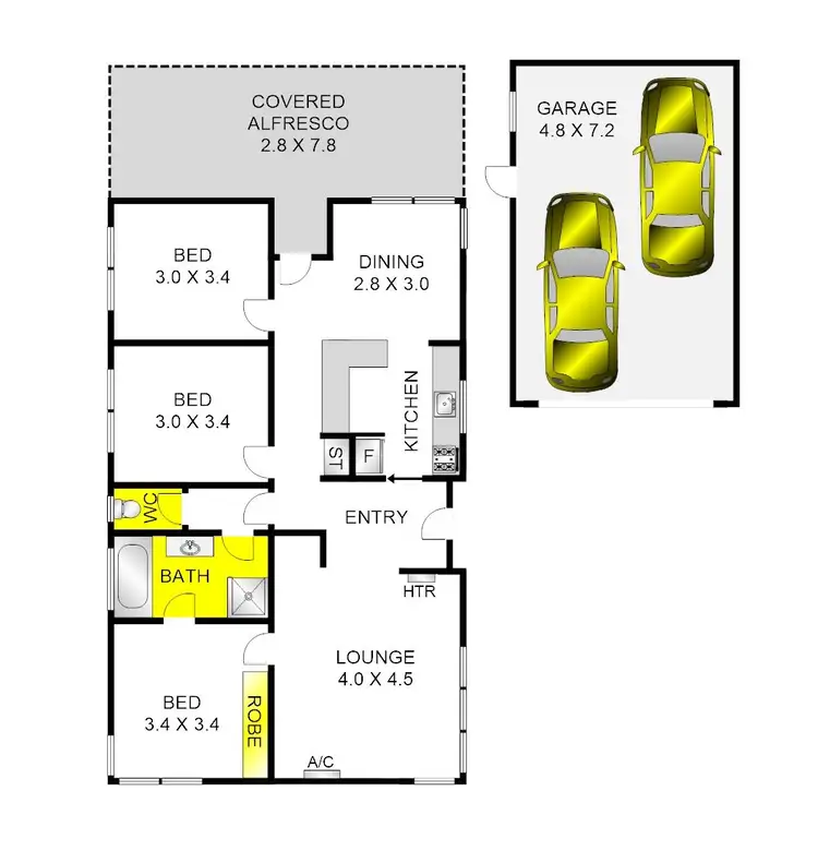 Floorplan of Homely house listing, 11 Horne Square, Corio VIC 3214