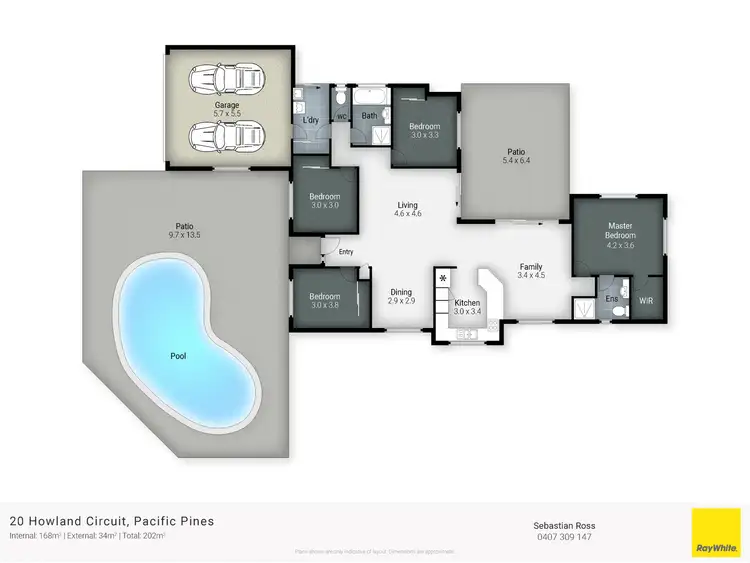 Floorplan of Homely house listing, 20 Howland Circuit, Pacific Pines QLD 4211
