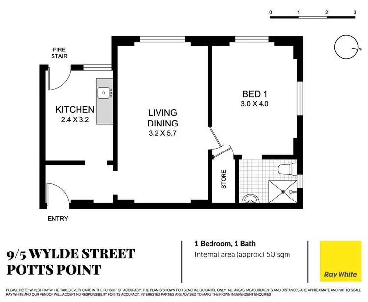 Floorplan of Homely apartment listing, 9/5 Wylde Street, Potts Point NSW 2011