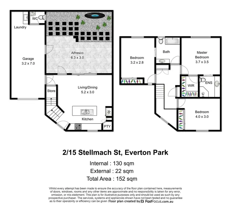 Floorplan of Homely townhouse listing, 2/15 Stellmach Street, Everton Park QLD 4053