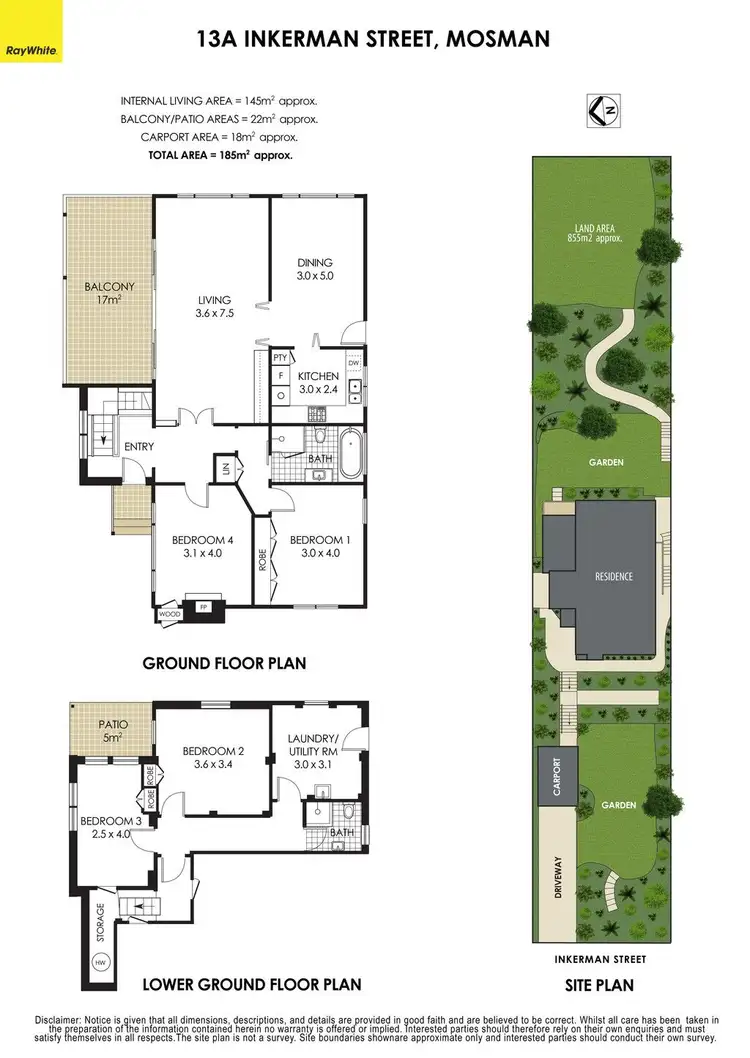 Floorplan of Homely house listing, 13A Inkerman Street, Mosman NSW 2088