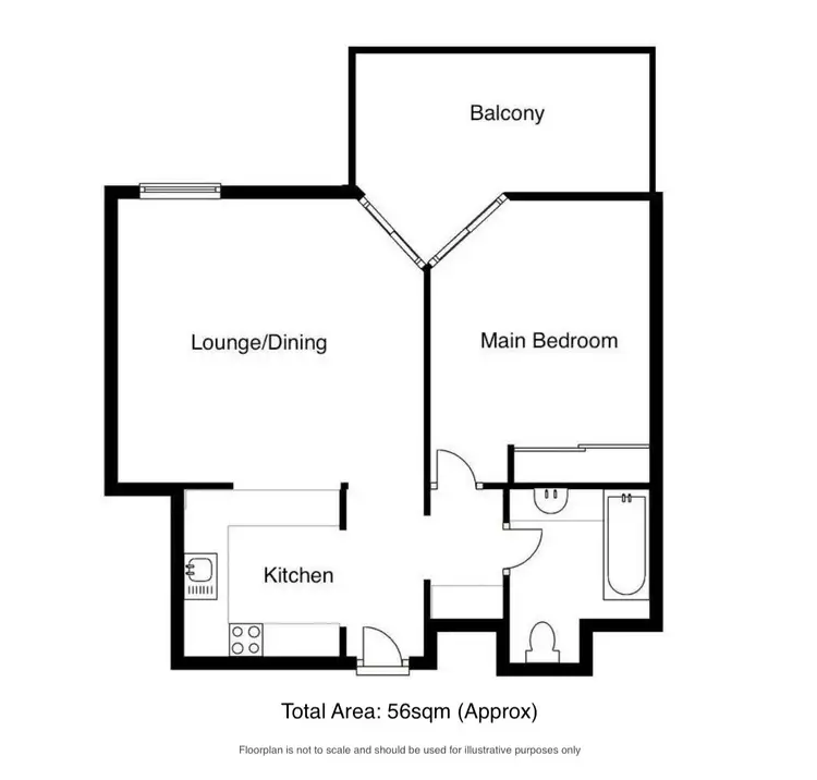 Floorplan of Homely apartment listing, 2804/95 Charlotte Street, Brisbane QLD 4000