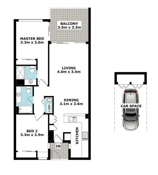 Floorplan of Homely apartment listing, 226/51 Hope Street, Spring Hill QLD 4000
