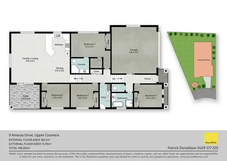 Floorplan of Homely house listing, 9 Amaray Drive, Upper Coomera QLD 4209